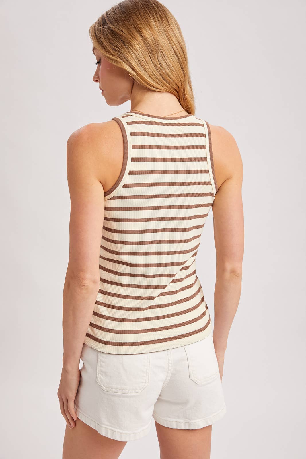 Striped Ribbed Tank Top
