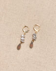 Freshwater Pearl Grey Opal Crystal Drop Earrings