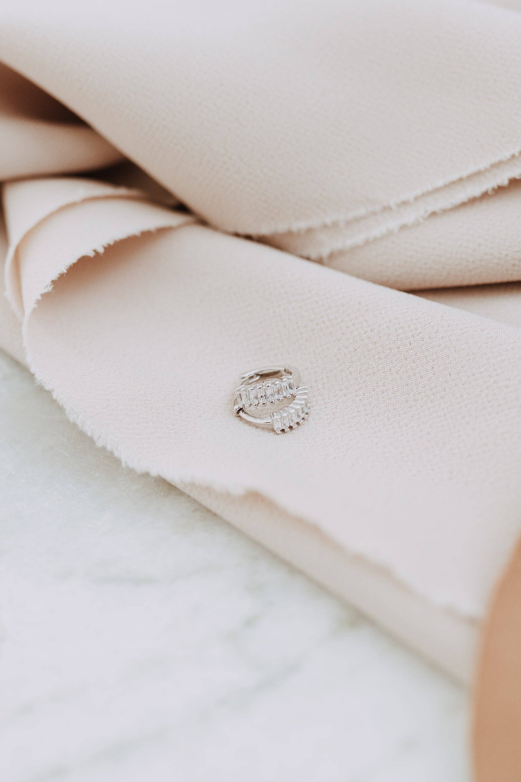 Diana CZ Sterling Silver Huggies 11mm | Everyday Sparkle