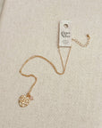 Rose Quartz Tree of Life Heart Charm Necklace