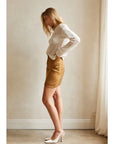 Donna Linen Cotton Mix Media Pullover