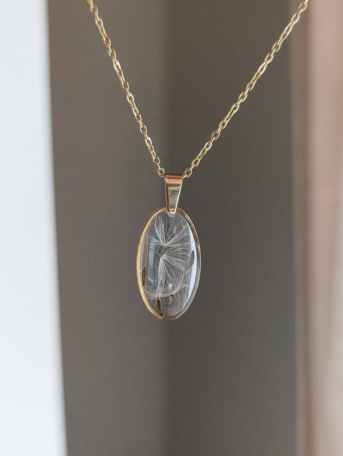 Dainty Dandelion Seed Wishing Necklace