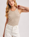 Striped Ribbed Tank Top