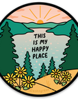 'This is my happy place' - 3" vinyl sticker