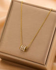 18K Barrel Necklace