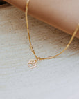 Gold Paw Print Necklace for Dog Lovers