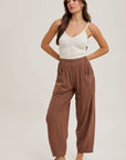 Relaxed Barrel Pants With Pockets