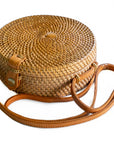 Round Ata Rattan Bag (Brown)