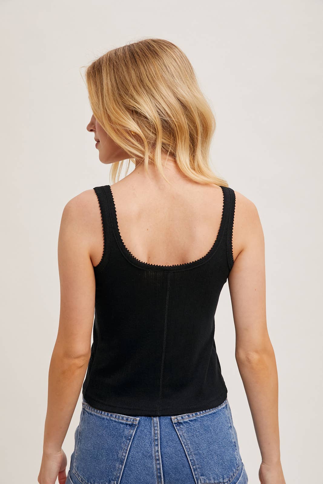 Button Front Style Tank