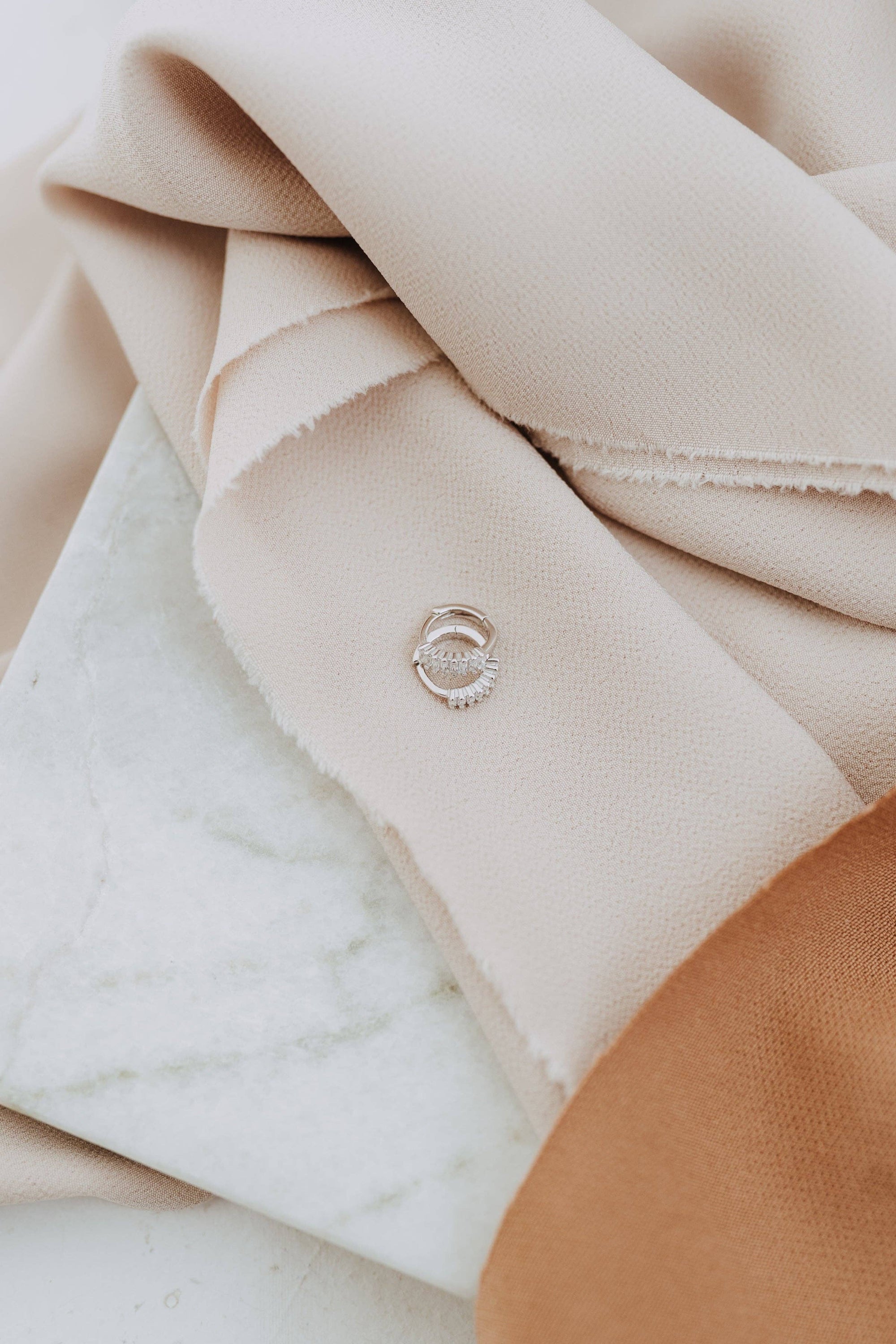 Diana CZ Sterling Silver Huggies 11mm | Everyday Sparkle