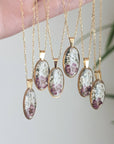 Oval Mauve Necklace