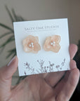 Hydrangea Stud Earrings - mixed color