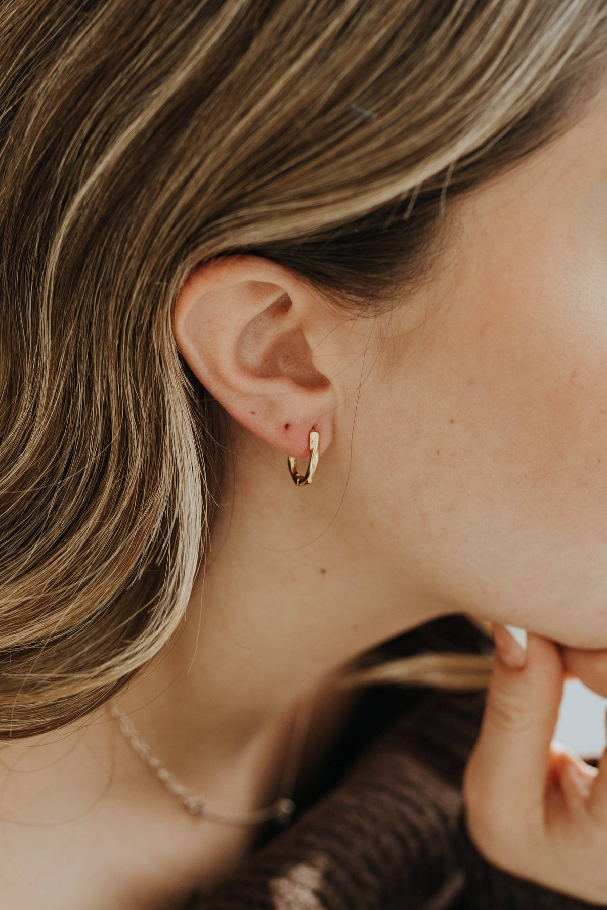 Ember Twisted Huggie Hoops Gold Filled