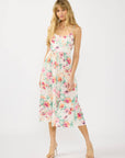 Floral Quilted Midi Dress
