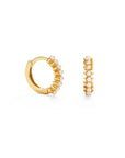 Tiny 10mm Pearl Huggie Hoops