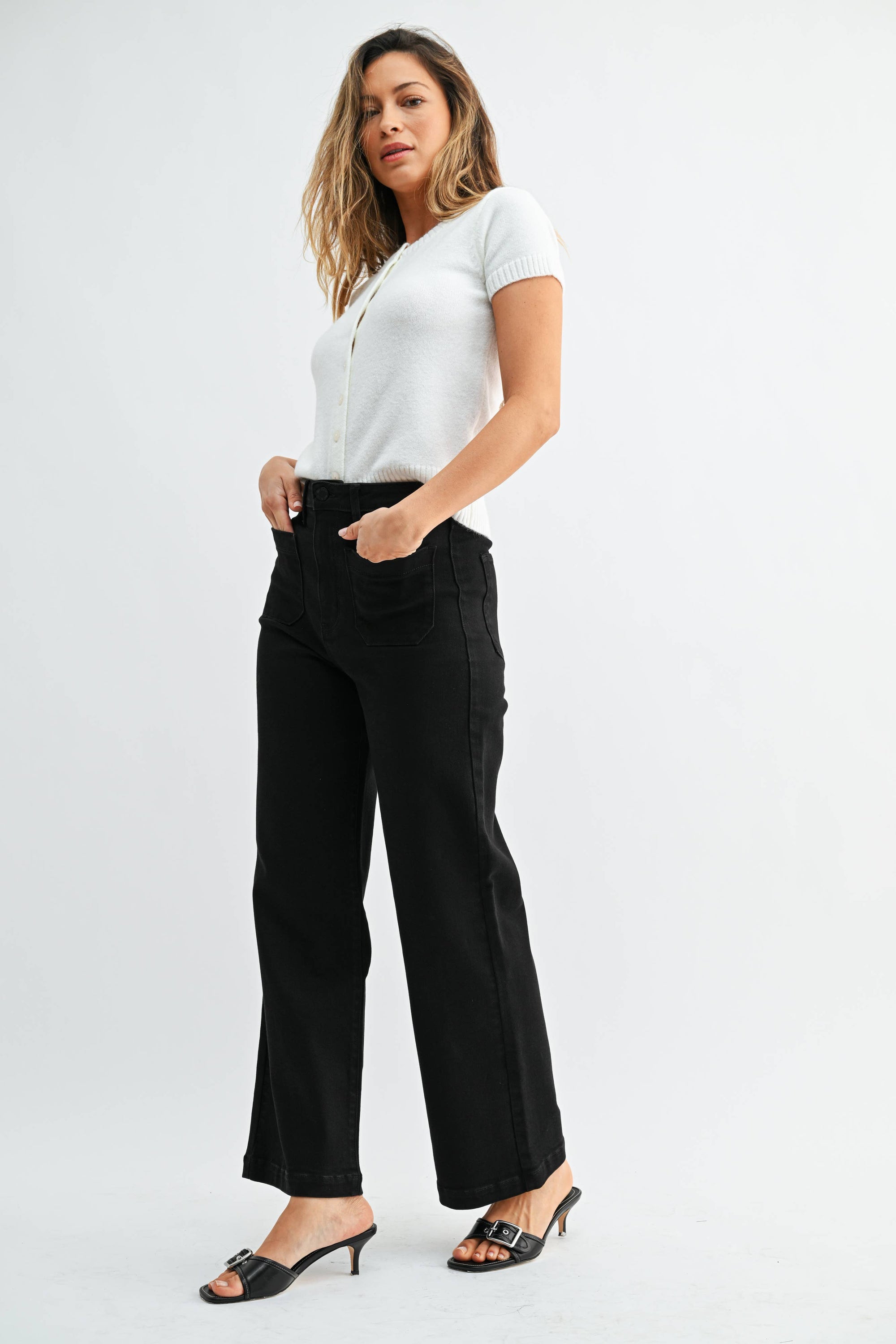Patch Pocket Wide Leg
