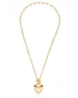 Puffed Heart on Toggle Chain Necklace