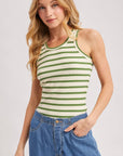 Striped Ribbed Tank Top