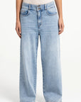 Yaya Denim jeans with wide legs and distinctive waistband (L32)