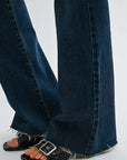 High Rise Scissor Cut Flare - DARK DENIM