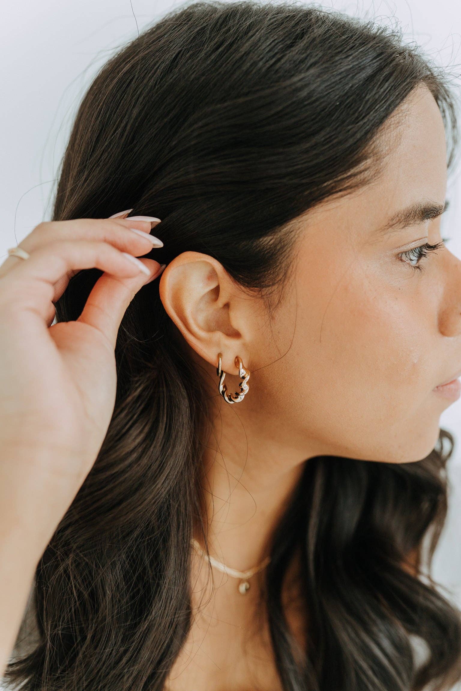 Ribbon Twist Hoops
