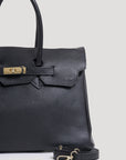 Elizabeth Bag in Black Togo Leather