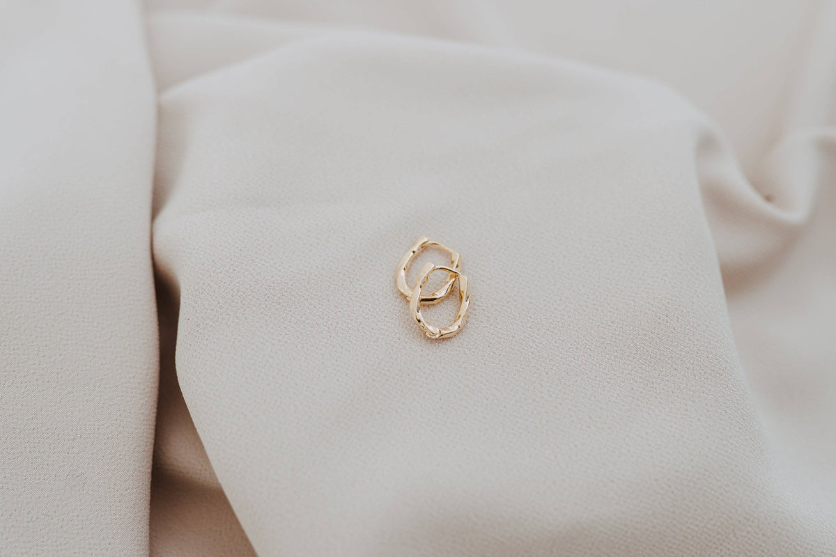 Ember Twisted Huggie Hoops Gold Filled