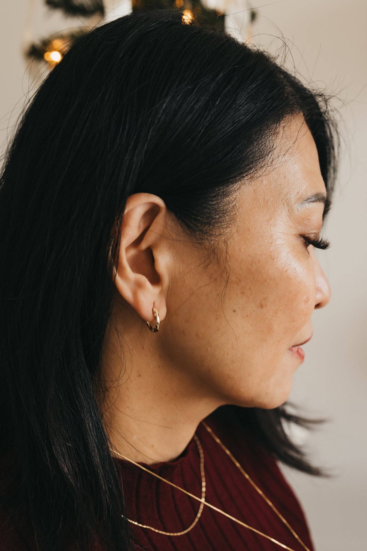 Ember Twisted Huggie Hoops Gold Filled