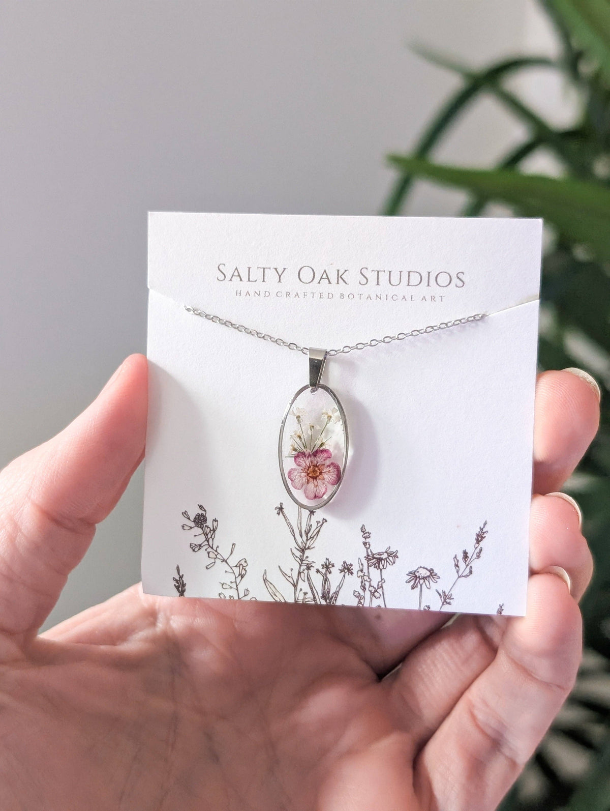 Oval Mauve Necklace