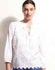 Lacey Tie Blouse