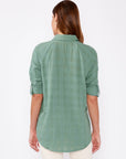 Long Sleeve Plaid Seersucker Button-Down Shirt