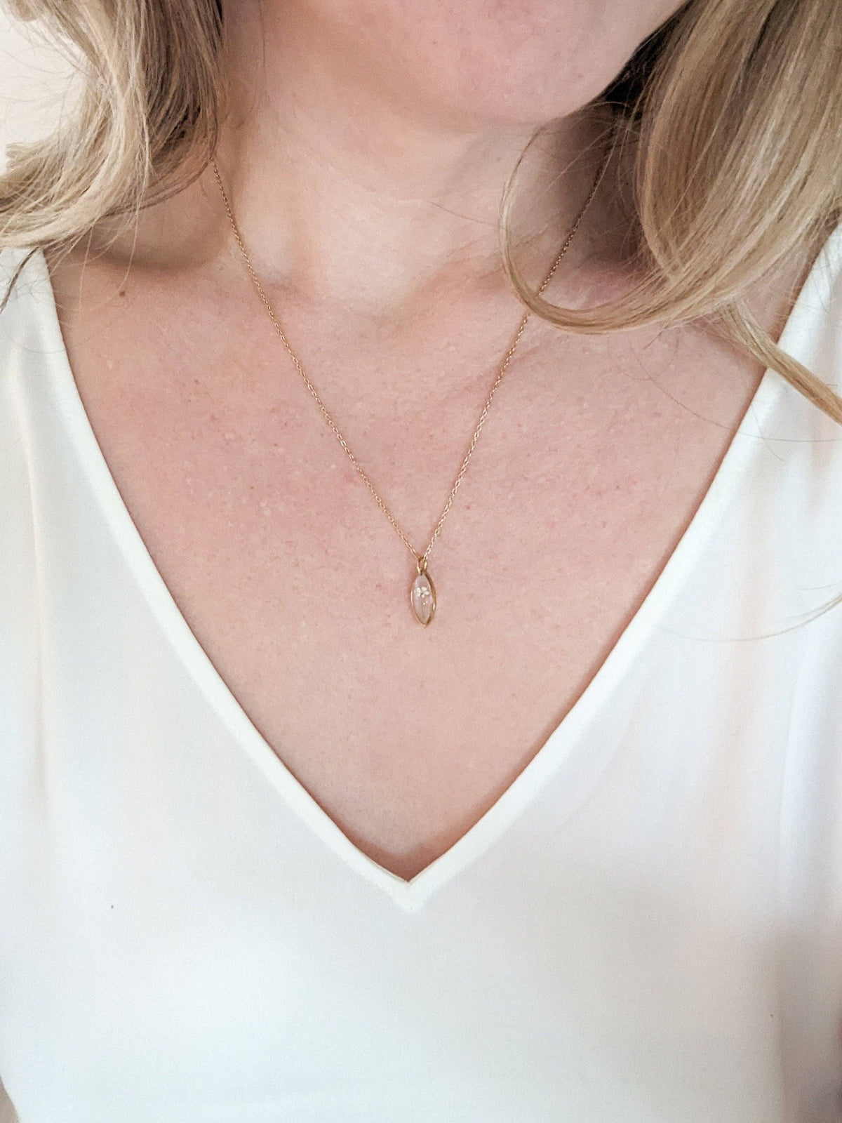 Dainty Marquis Necklace