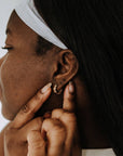 Cove Hoops Gold Filled CZ Huggie Earrings