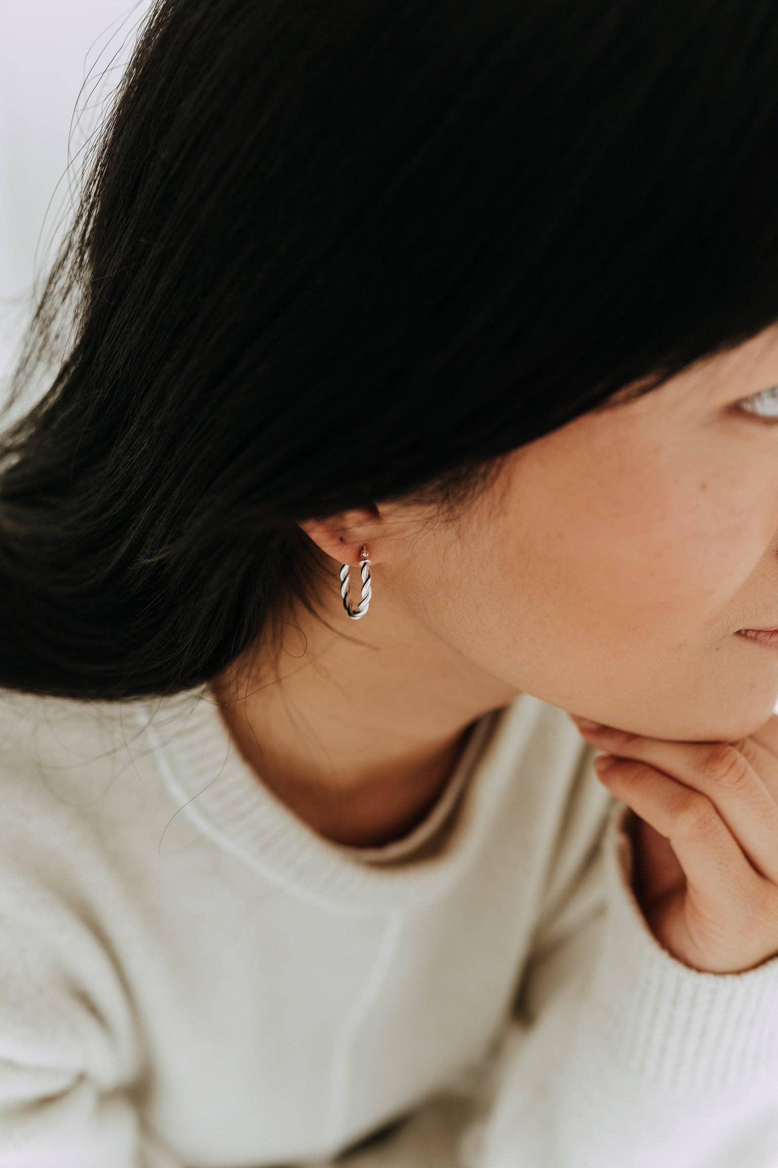 Ivy Hoops / Sterling Silver