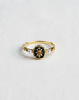 Vintage Enamel Drip Ring with Artistic Design