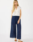 Button Down Lace Trim Top