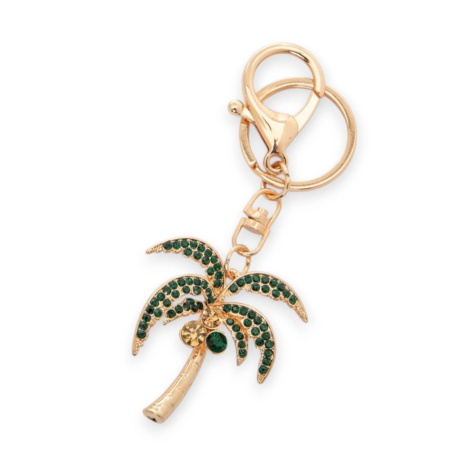 Rhinestone Palm Tree Iconic Key Chain