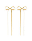 Long Bow Stud Earrings
