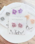 Hydrangea Stud Earrings - mixed color