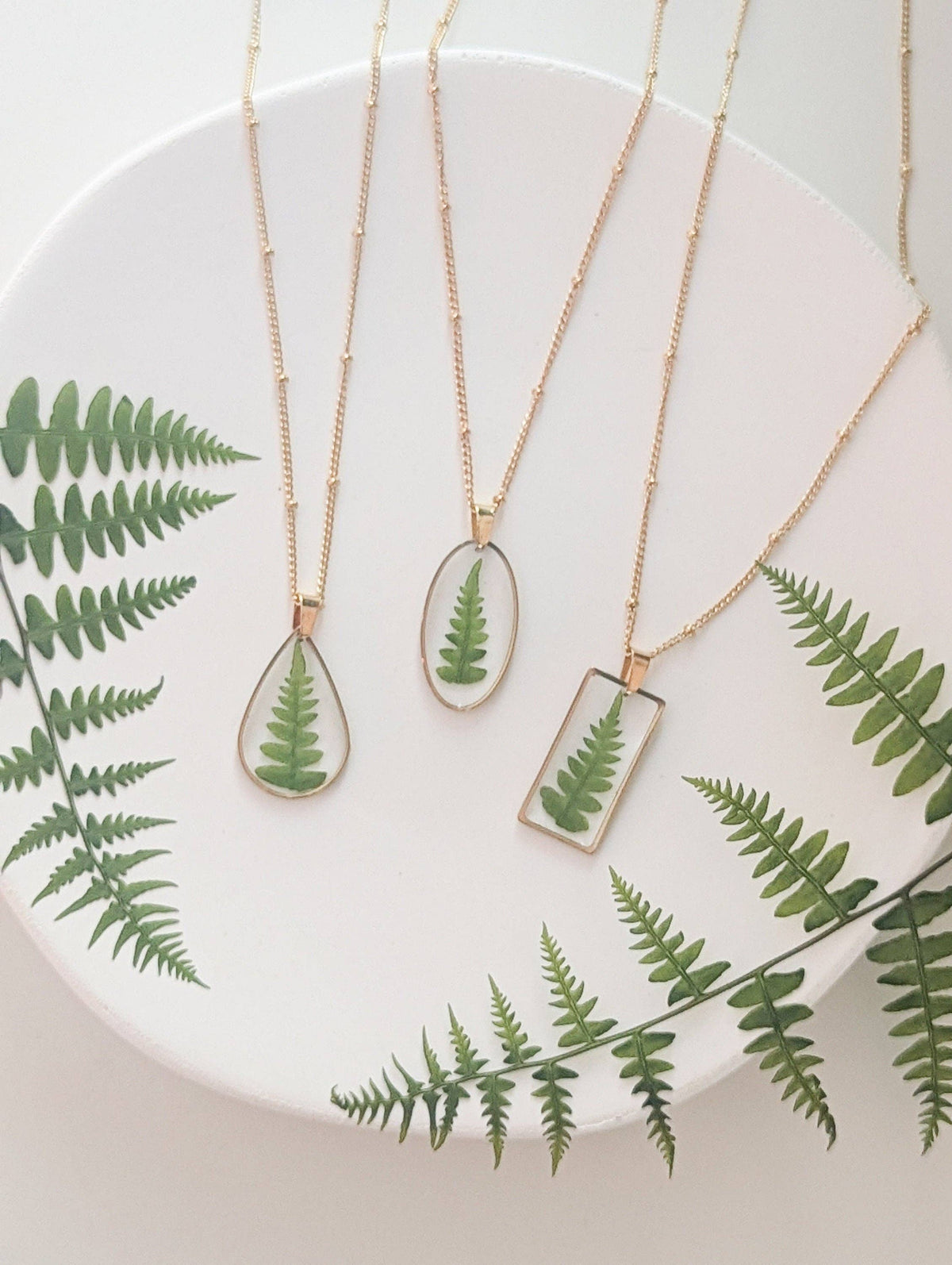 Real Fern Necklace