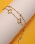 18K Stainless Steel Clover Bracelet