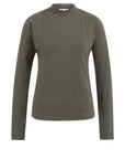 Fitted long sleeve top with mock neck
