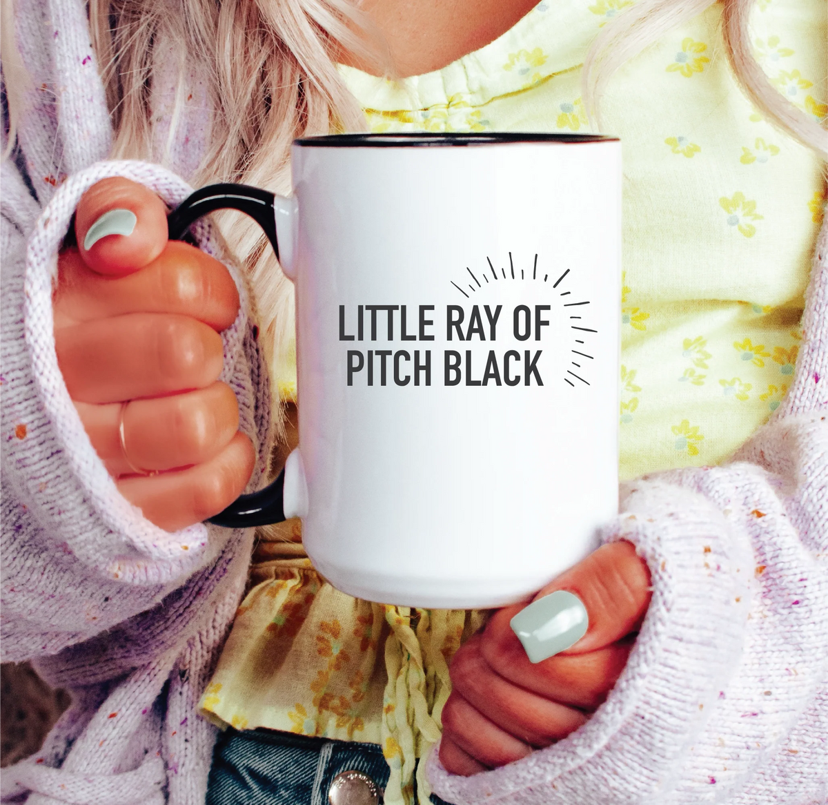 Little Ray of Pitch Black 15oz Coffee Mug