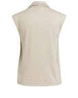 Yaya Sleeveless cardigan with double layer and buttons