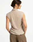 Yaya Sleeveless cardigan with double layer and buttons