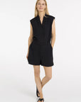 Sleeveless playsuit with wrap effect