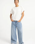 Yaya Sleeveless sweatshirt with pleated shoulder detail