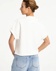 Yaya Sleeveless sweatshirt with pleated shoulder detail