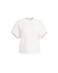 Yaya Sleeveless sweatshirt with pleated shoulder detail
