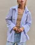 Yaya Striped Boyfriend Shirt With Adjustable Cuff